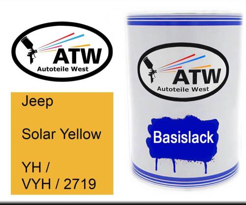 Jeep, Solar Yellow, YH / VYH / 2719: 500ml Lackdose, von ATW Autoteile West.